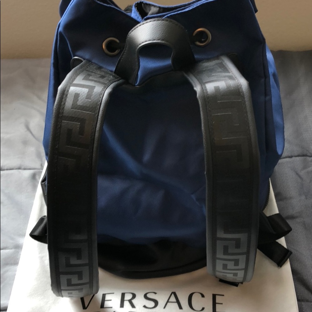 Versace Nylon & Leather Backpack